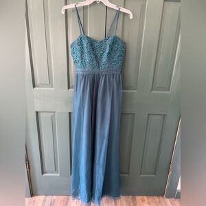 Alfred Angelo Teal Embroidered bridesmaids/formal dress